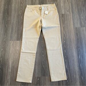 NWT Muji Women’s Beige Khaki Color Straight Leg Trousers sz M